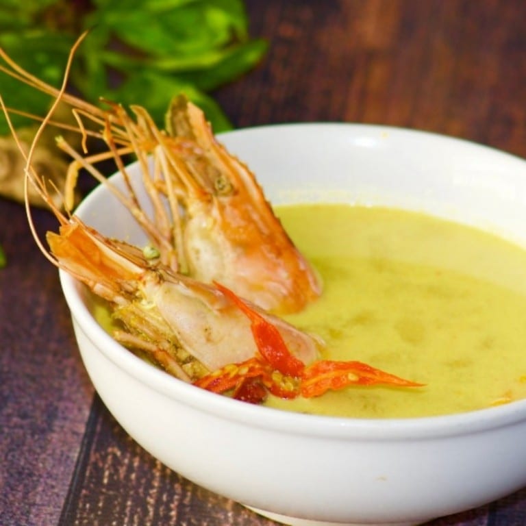 Coconut Curry Prawns.