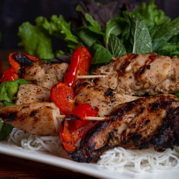 Satay Chicken Tenders Lettuce Wraps.