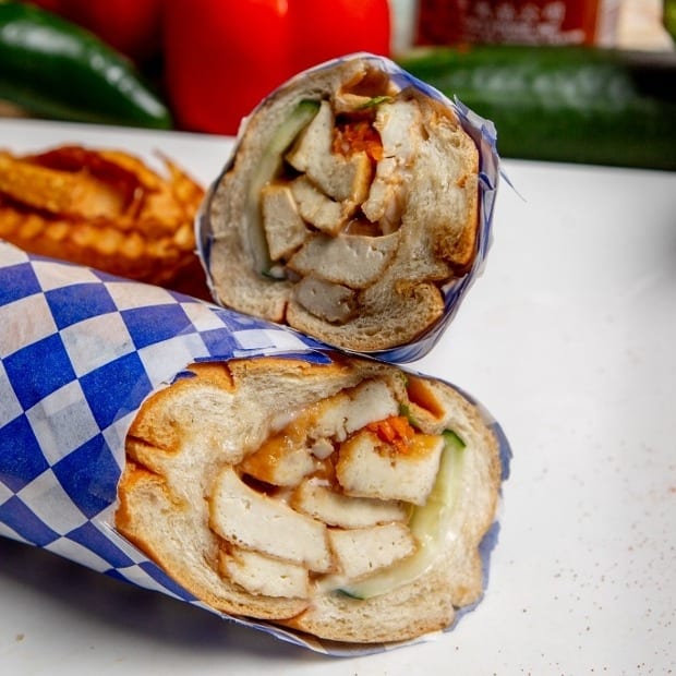 Tofu Avo Sandwich (Banh Mi Dau Hu Bo).