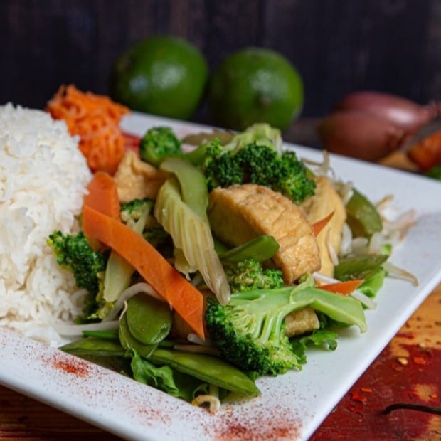 Vegetarian Rice Plate (Com Chay).