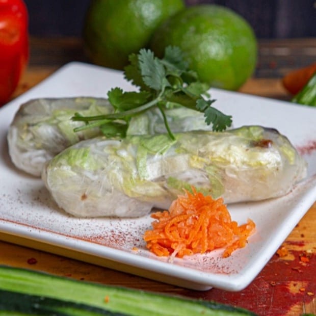 Seasonal Pork Spring Rolls (Bi Coun).
