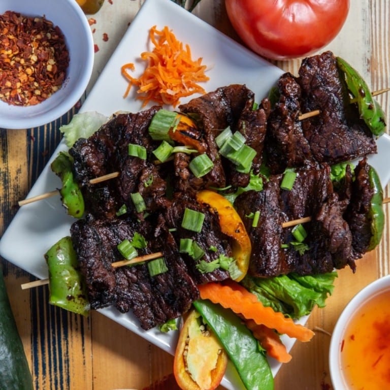 Satay Wagyu with Chili Lime Sauce.